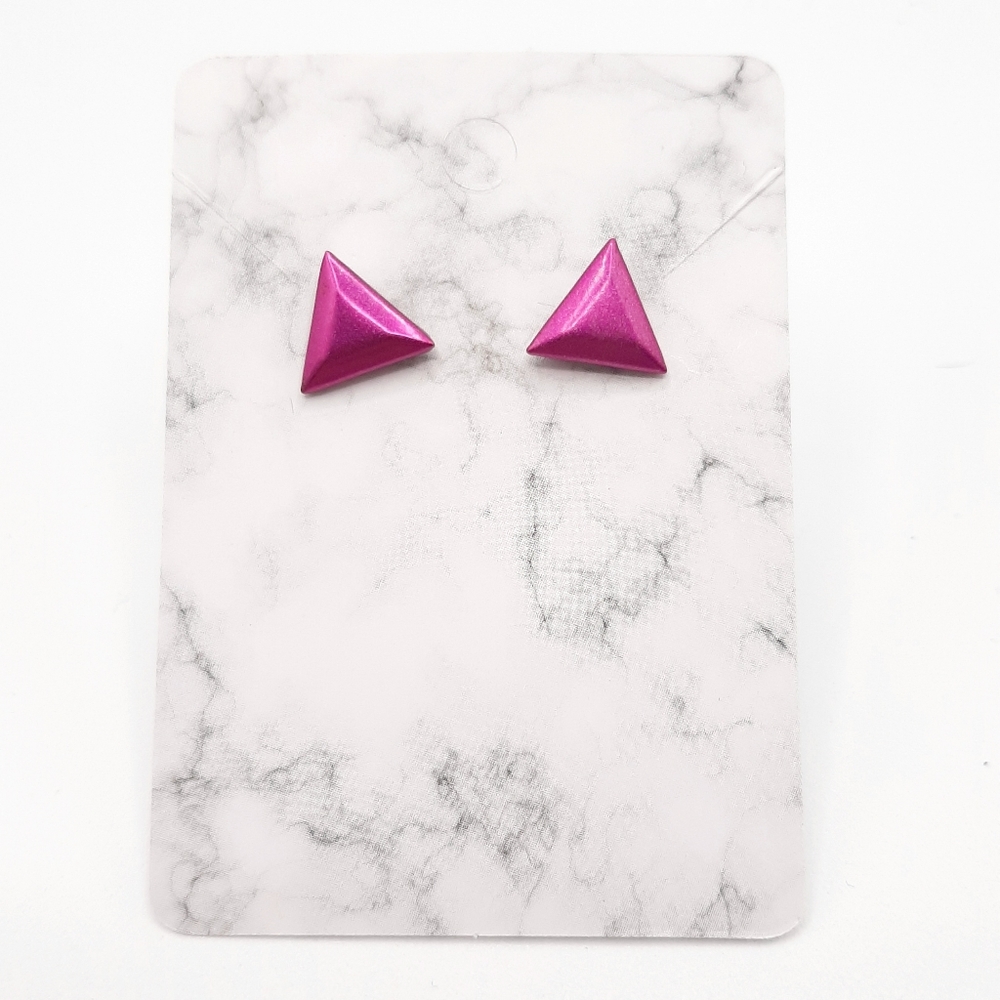 Vintage Enamel Triangle Earrings